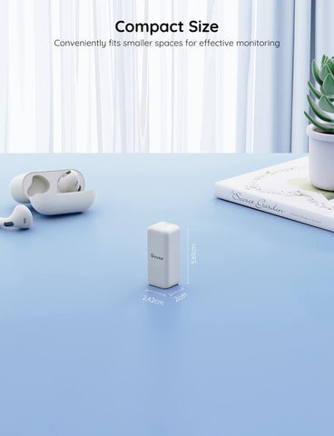 Compact palm-sized hygrometer fits in pots and small spaces.