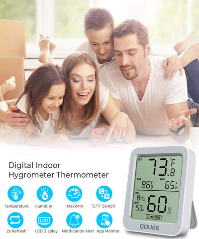 Govee H5075 app remote monitoring enables real-time alerts on your phone.