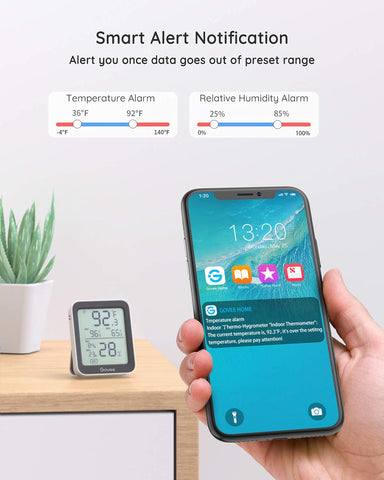 Govee H5075 Bluetooth range up to 196 ft for instant alerts