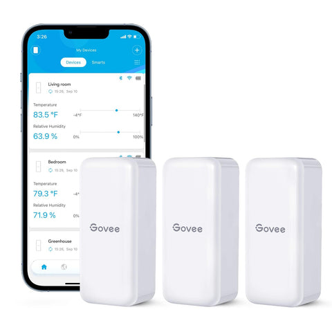 Govee H5100 compact design fits in small spaces for easy placement.