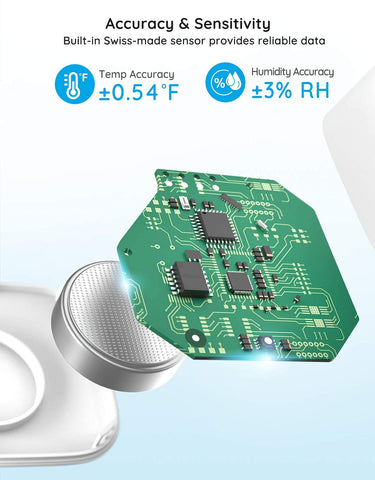 Govee device shows Bluetooth range up to 262 ft for remote checks