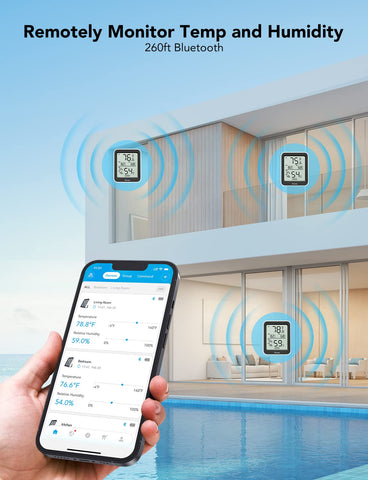 Govee Indoor Hygrometer three-pack app notification for proactive monitoring.