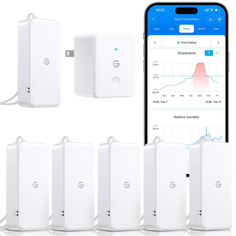 GoveeLife 2.0 WiFi Hygrometer front view for precise room monitoring
