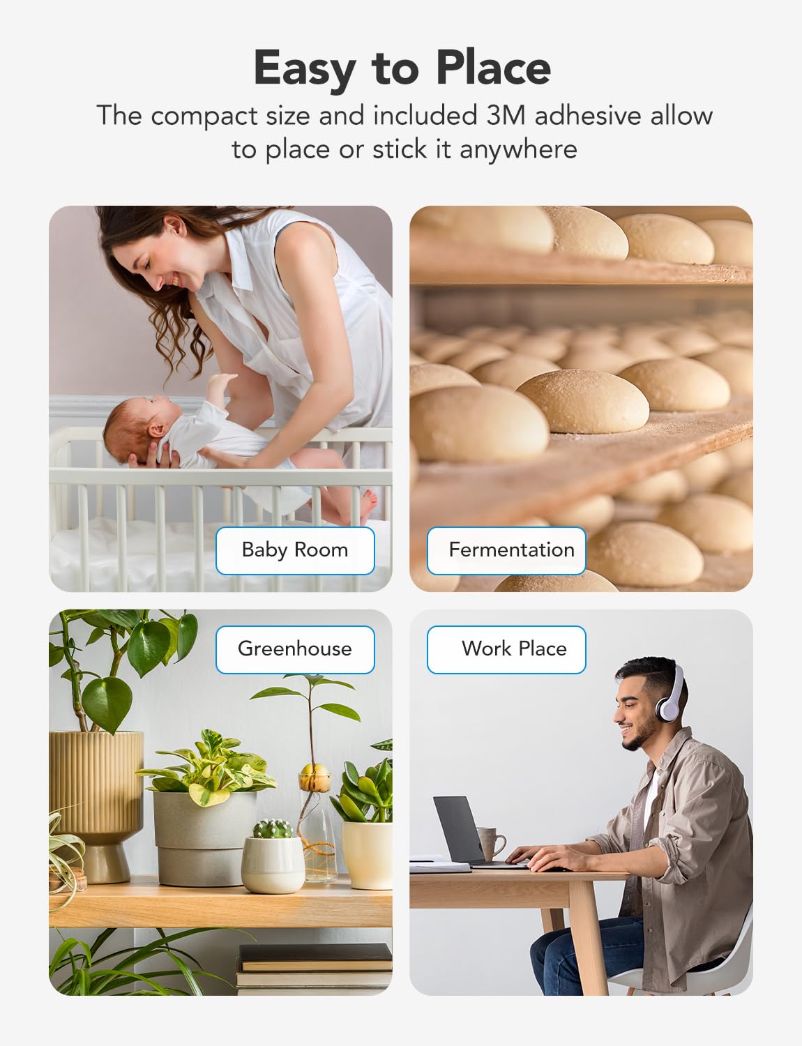 Two-pack bundle for monitoring multiple rooms.