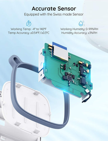 GoveeLife H5179 Wi-Fi setup enables remote monitoring from anywhere.