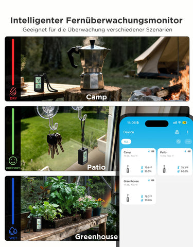 GoveeLife app alerts notify you when thresholds are reached.