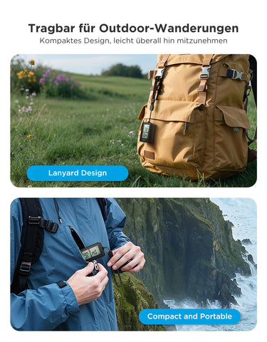 GoveeLife IP65 waterproof casing protects against rain during camping.