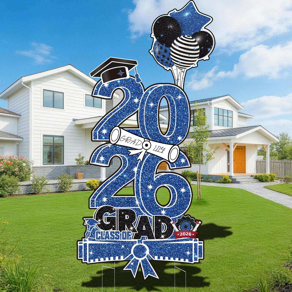 Govpy 2026 blue and white yard sign for outdoor lawn display