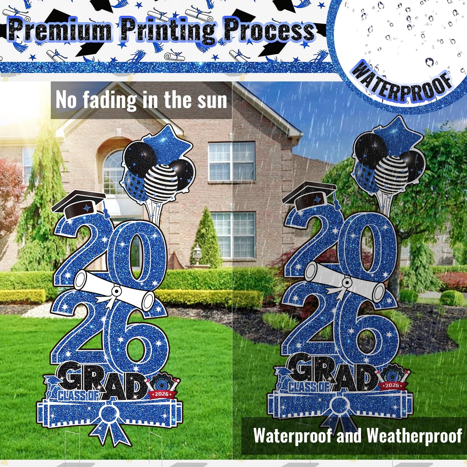 Govpy 2026 weatherproof graduation sign resists sun and rain