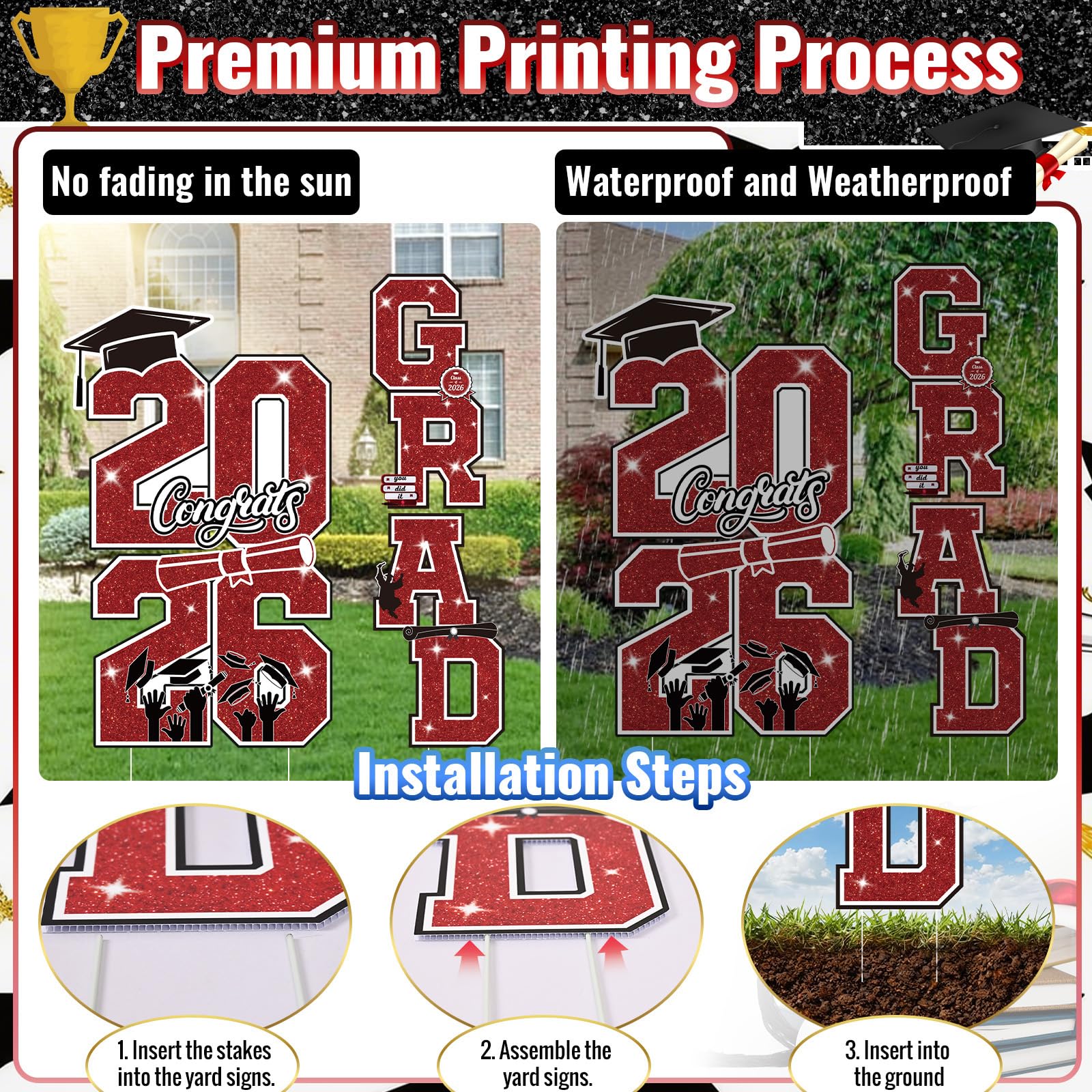 Govpy red and black GRAD 2026 letters create a vivid display