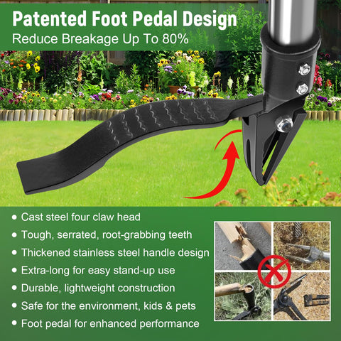 GOXAWEE tool with patented foot pedal for extra leverage during extraction