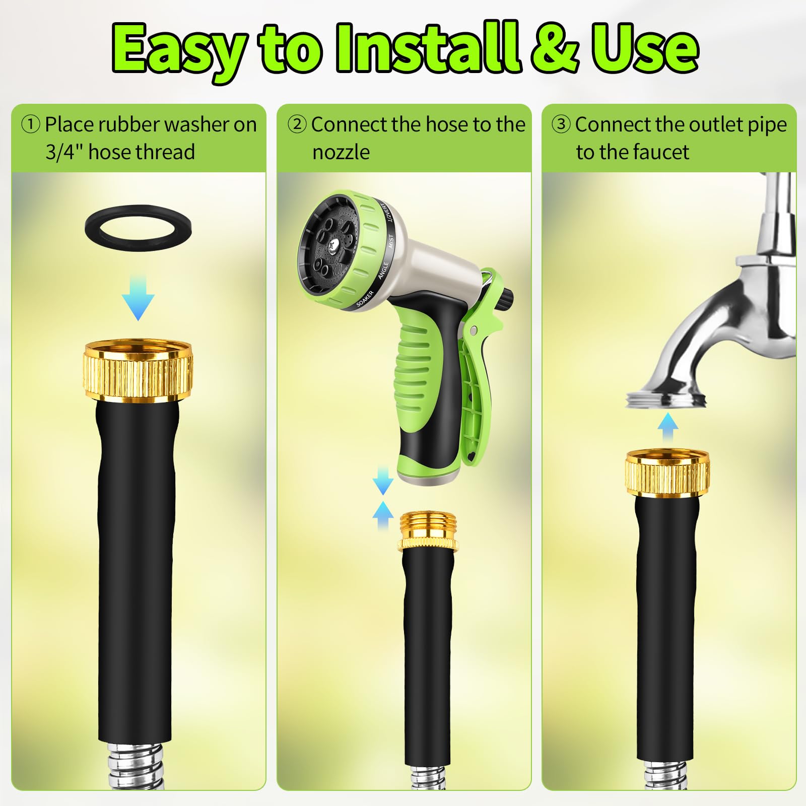 GOXAWEE garden hose suitable for outdoor chores and RV setups.