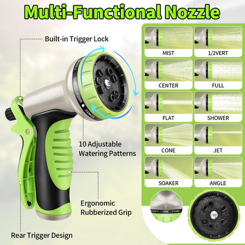 GOXAWEE 100 ft hose is puncture-resistant for rugged outdoor use.