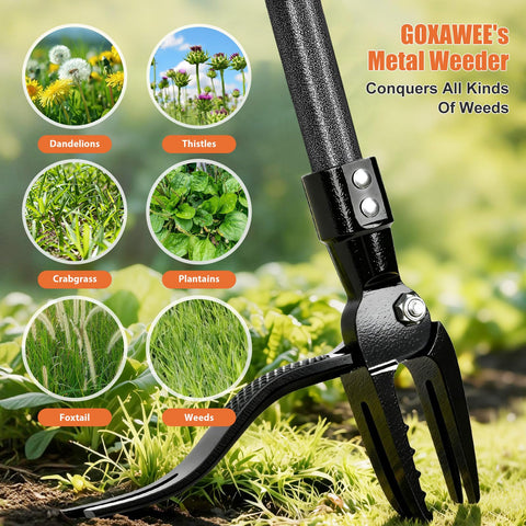 GOXAWEE versatile weeder suitable for gardens, patios, and slopes.