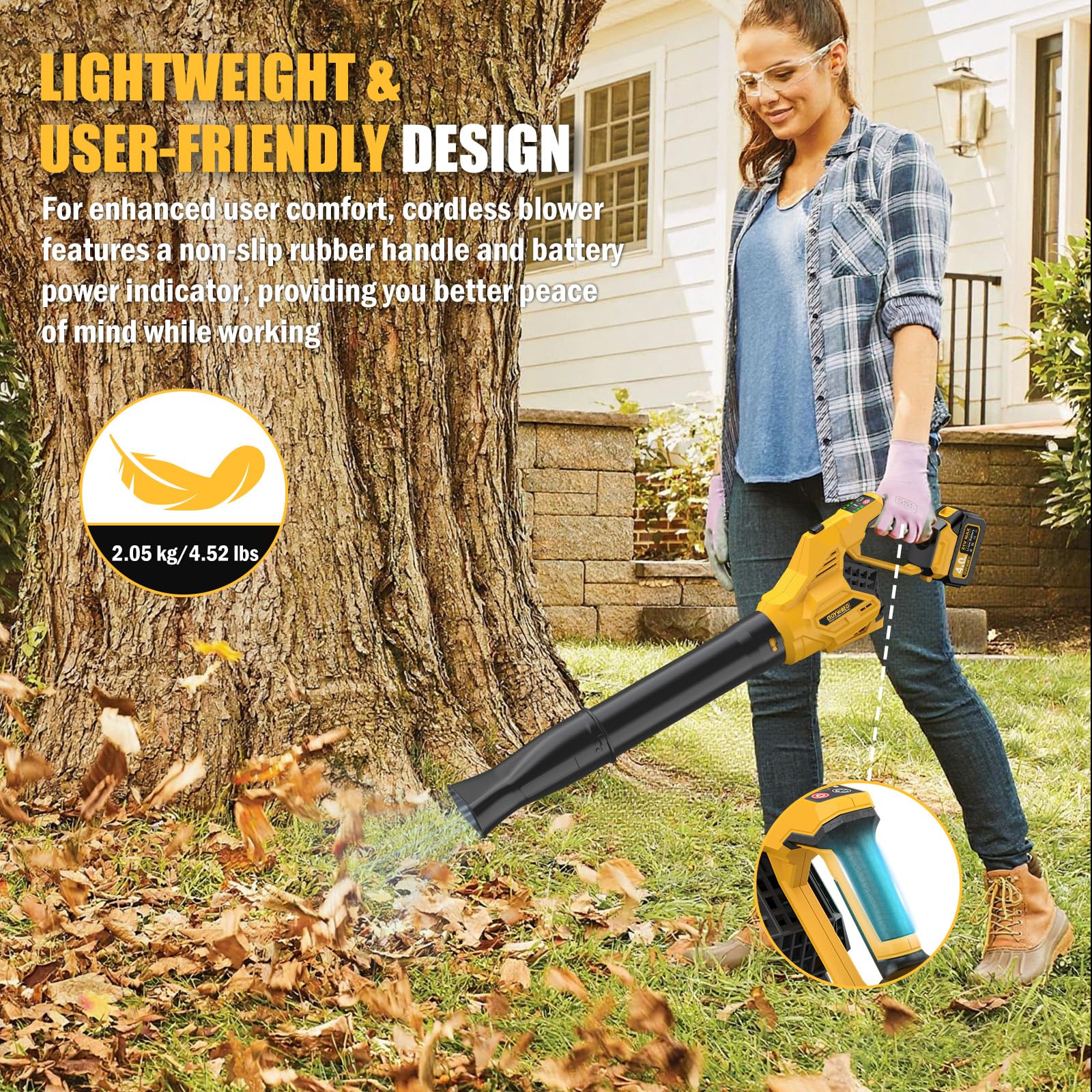 Three speeds let you tailor airflow to the task.