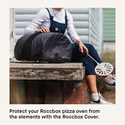 Heavy-duty strap and carry handle enable easy transport of the cover.