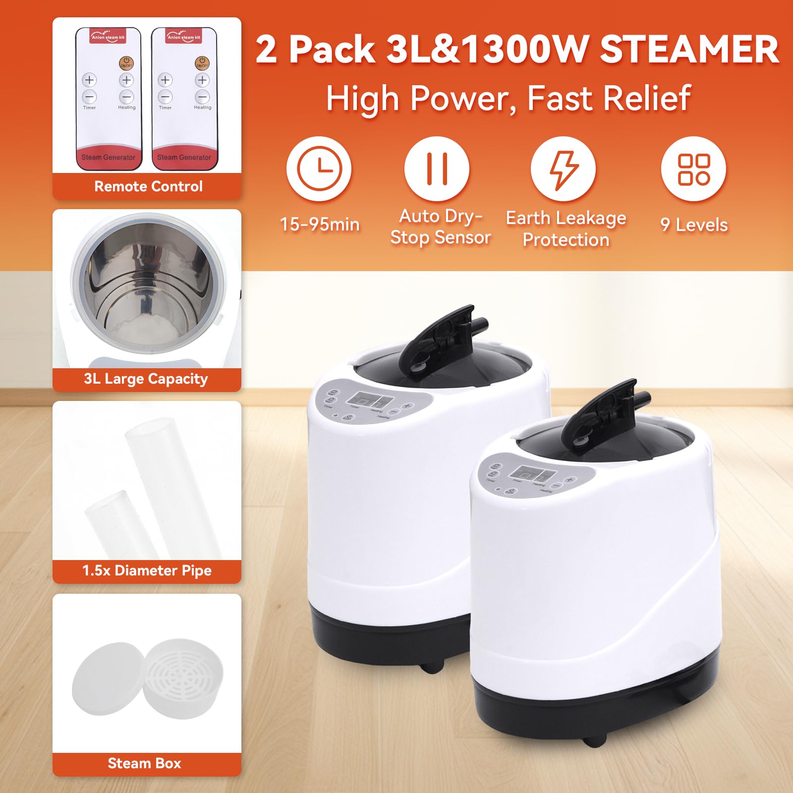 Gozuna 360° heating with 9 levels – customizable comfort.