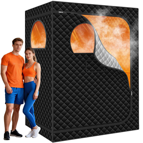 Gozuna home sauna portable setup – spacious interior for two adults.