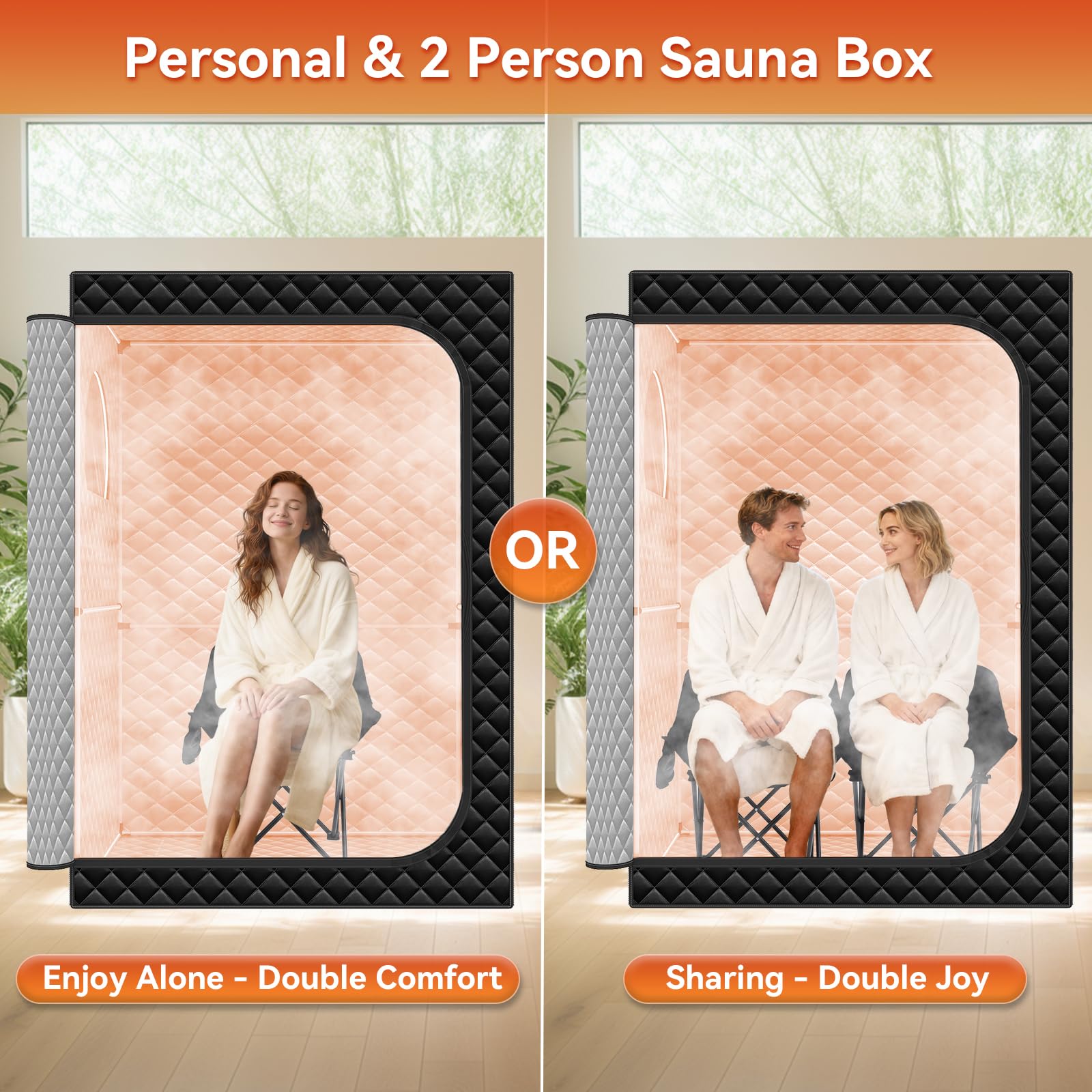 Gozuna two folding chairs – sturdy seating included.
