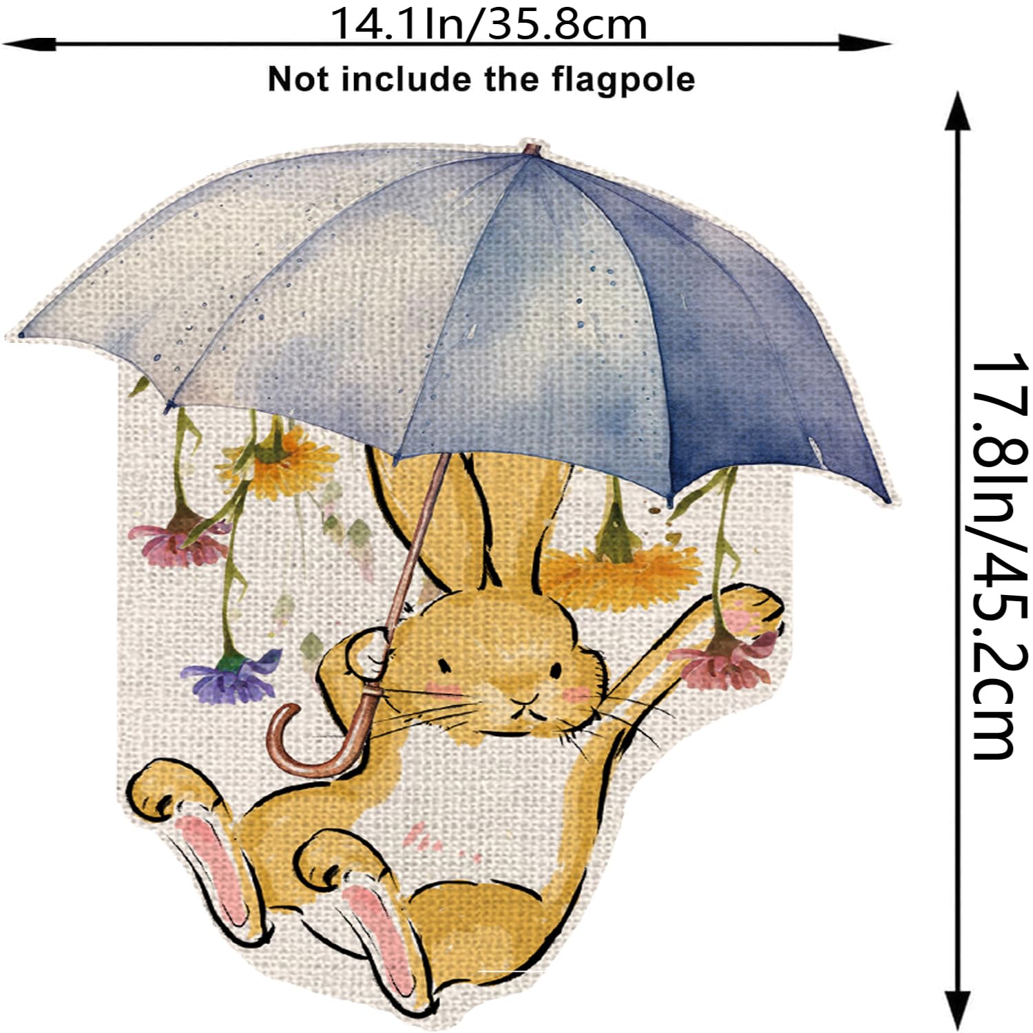 GPGHE Bunny Flag double-sided displays vibrant artwork readable from both sides