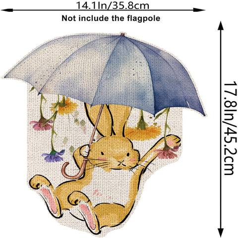 GPGHE Bunny Flag double-sided displays vibrant artwork readable from both sides