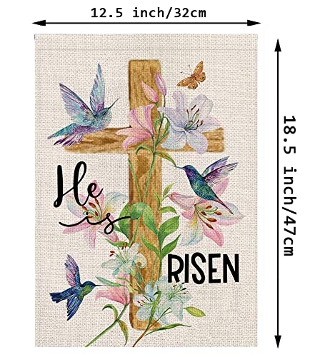 GPGHE Easter flag with double-sided artwork, bright colors for garden decor.