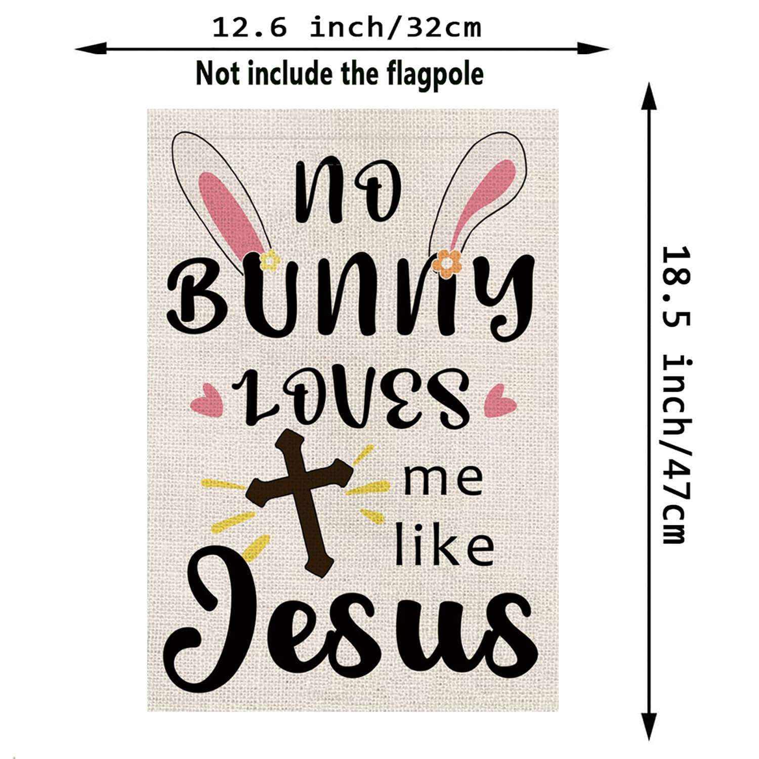 The GPGHE Easter flag features a double-sided print readable from both sides.