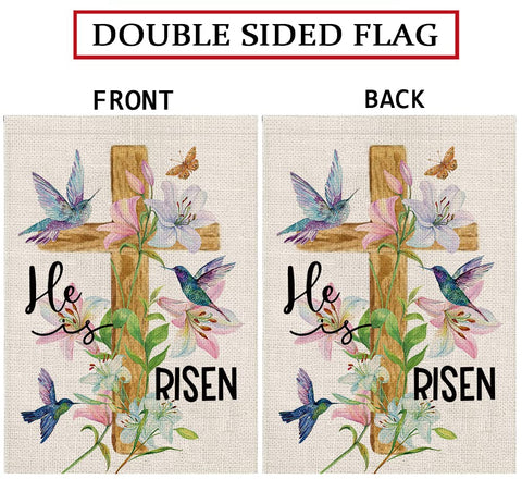 GPGHE burlap flag adds rustic farmhouse style to exterior spaces.