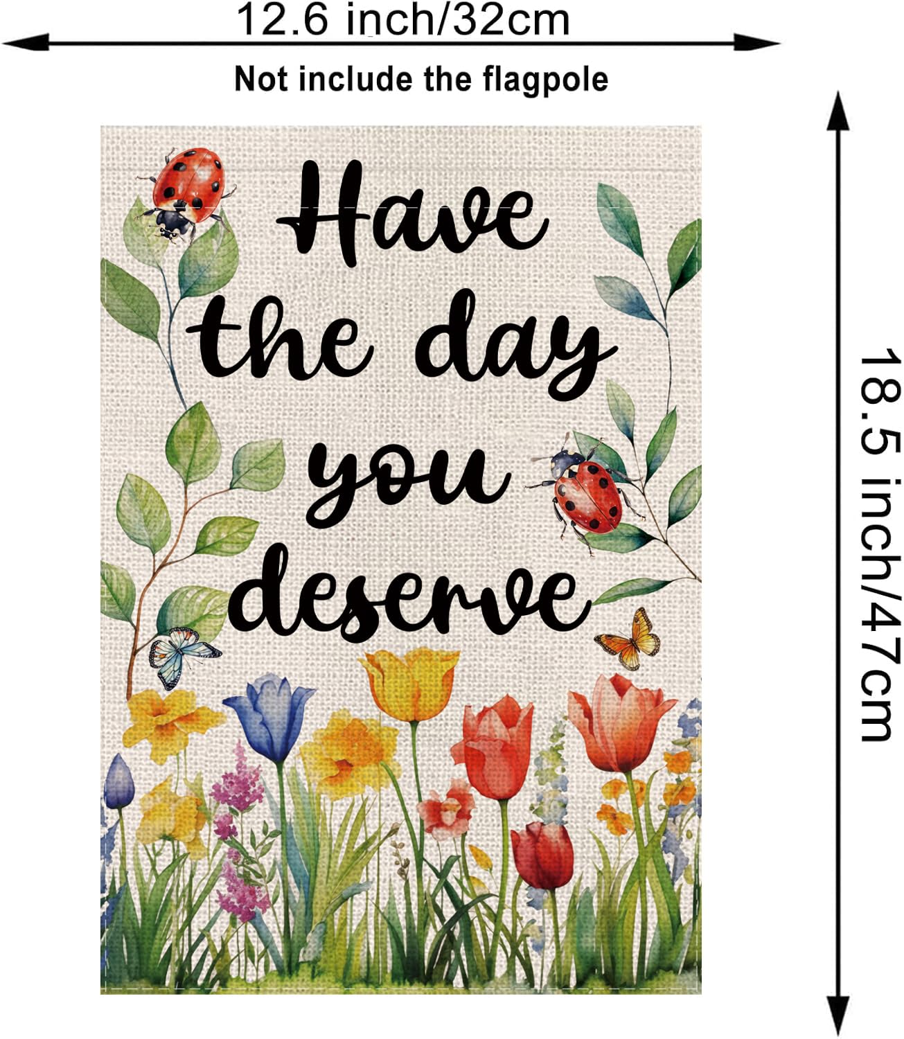 GPGHE Floral yard flag 12x18 highlights vivid prints for porch welcome.