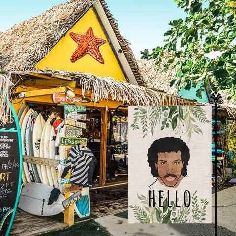 GPGHE Hello Funny Garden Flag vibrant colors brighten your yard decor