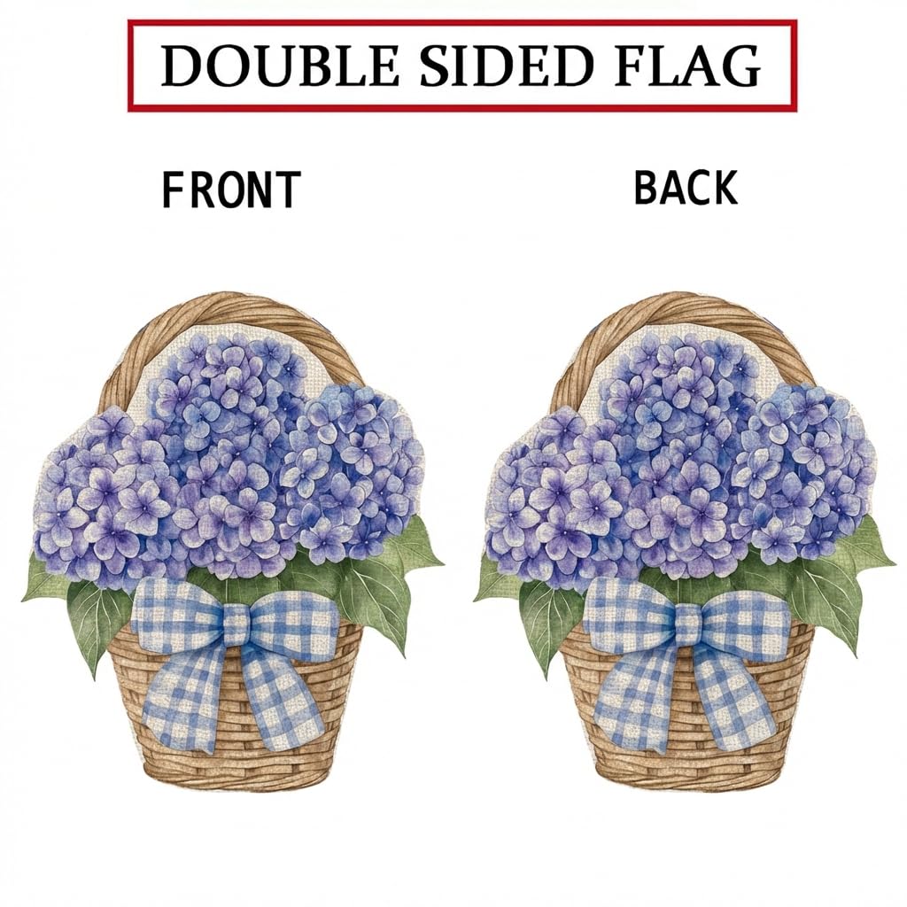GPGHE Hydrangea flag back view showcases full color from both sides