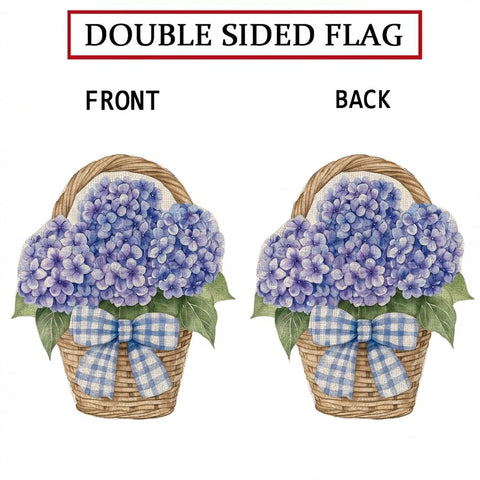 GPGHE Hydrangea flag back view showcases full color from both sides
