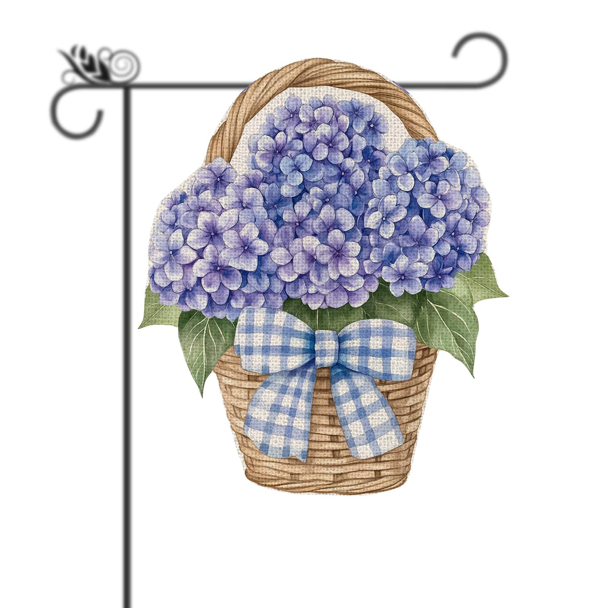 GPGHE Hydrangea flag front view with double-sided print adds curb appeal to your yard