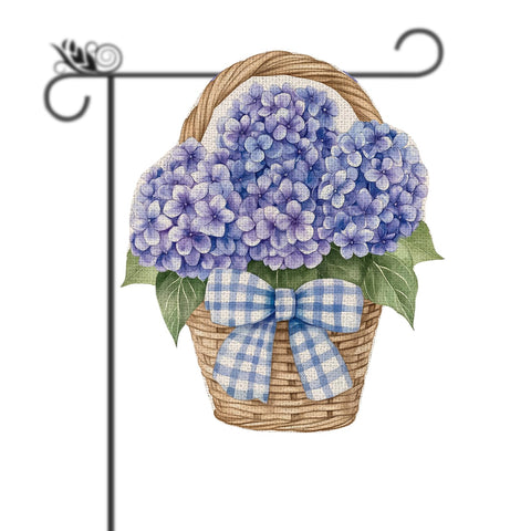 GPGHE Hydrangea flag front view with double-sided print adds curb appeal to your yard