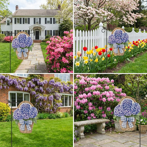 GPGHE Hydrangea flag polyester material withstands sun and rain