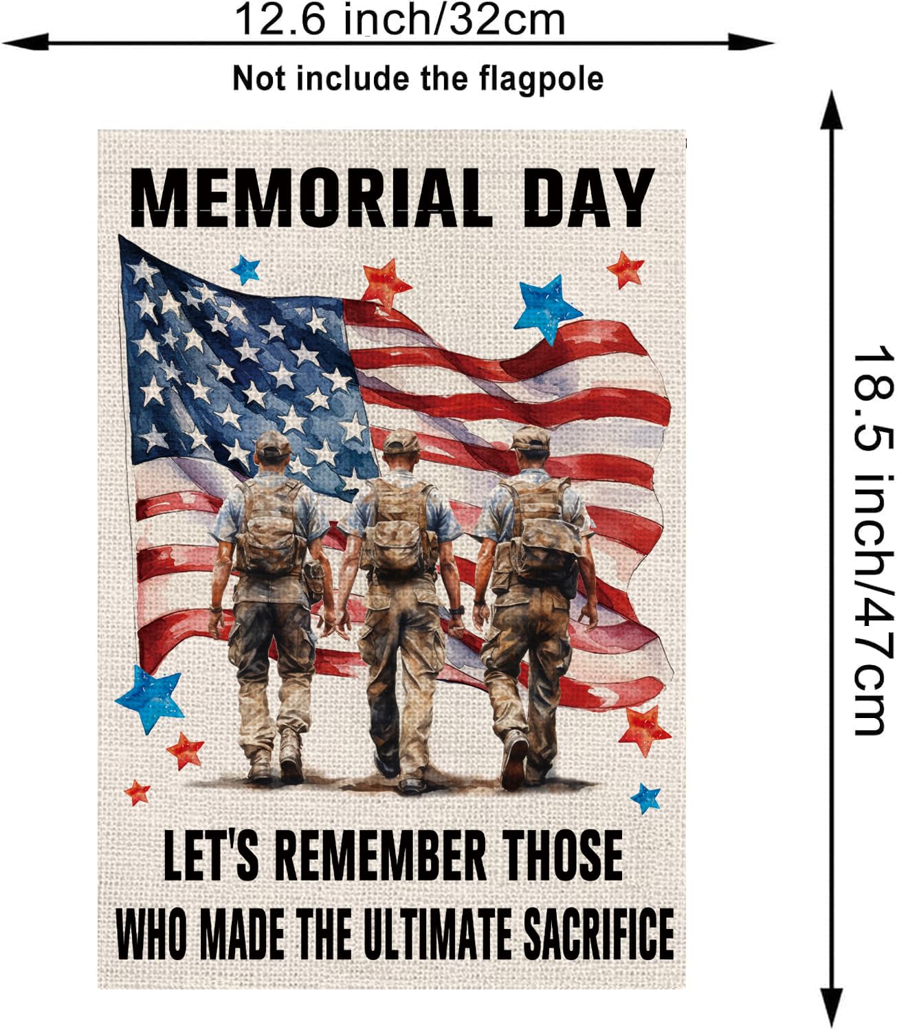 GPGHE Memorial Day flag double-sided, vibrant patriotic imagery for yards and doors.