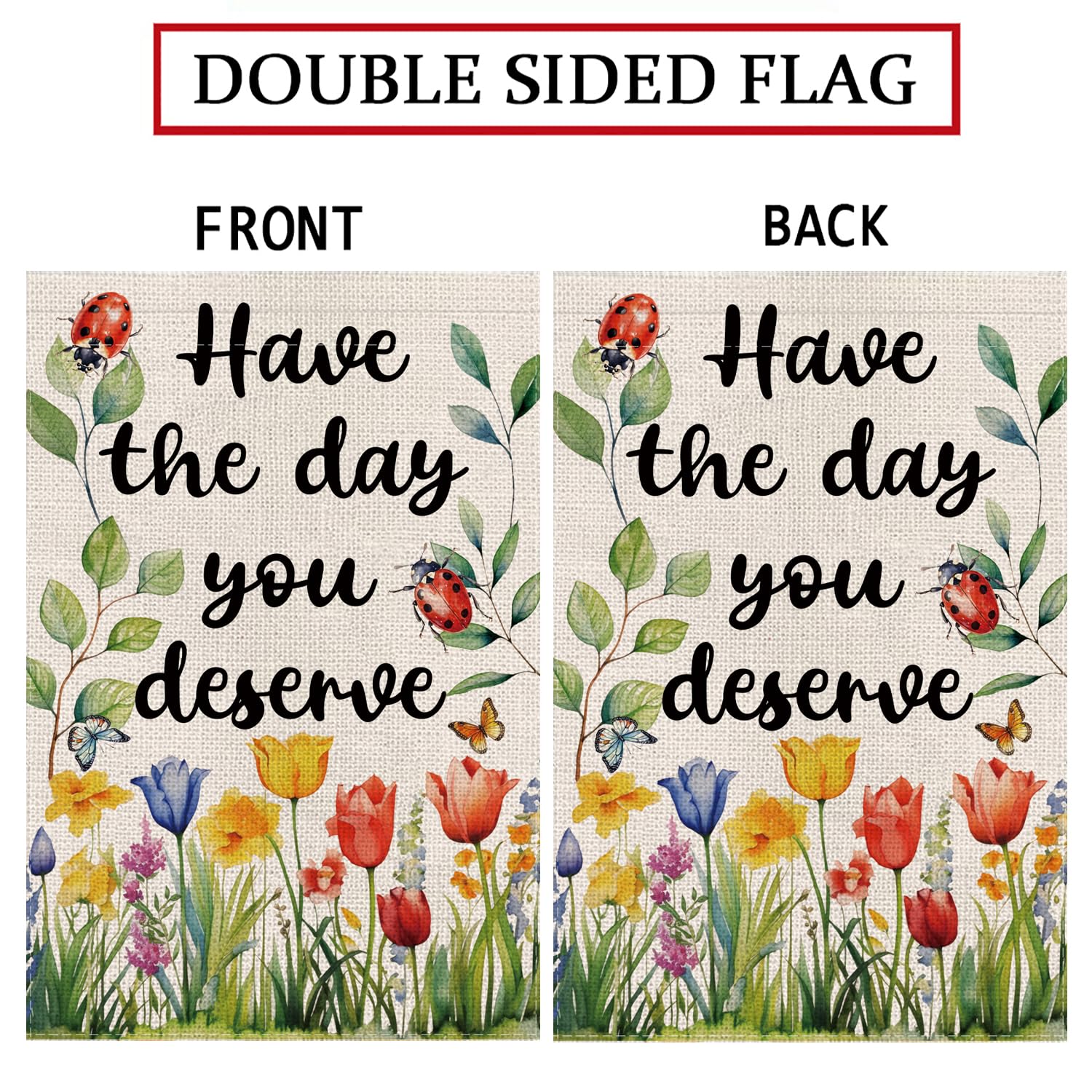 GPGHE Outdoor garden flag weather-resistant and UV fade-resistant for lasting use.