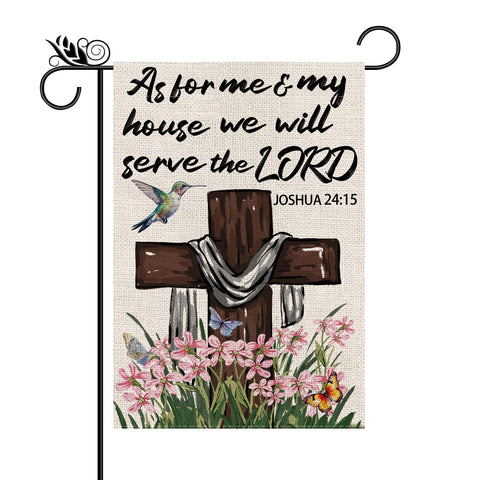 GPGHE Spring Cross Flag front view shows vibrant, fade-resistant printing for outdoor display.