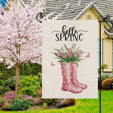 GPGHE double-sided flag for front door, yard, and garden displays