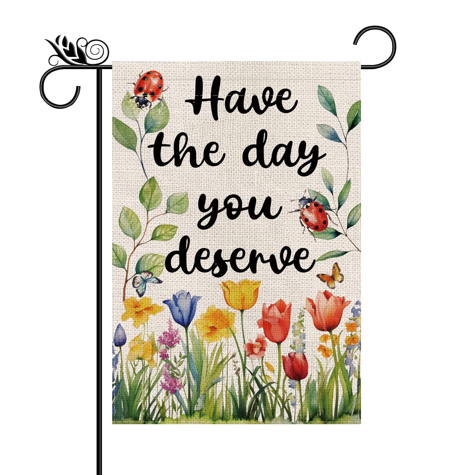 GPGHE Spring Garden Flag double-sided display for vivid outdoor decoration.