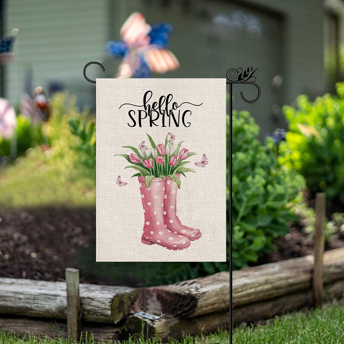 GPGHE spring garden flag yard display ready for outdoor use