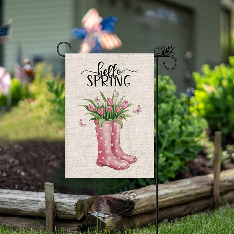 GPGHE spring garden flag yard display ready for outdoor use