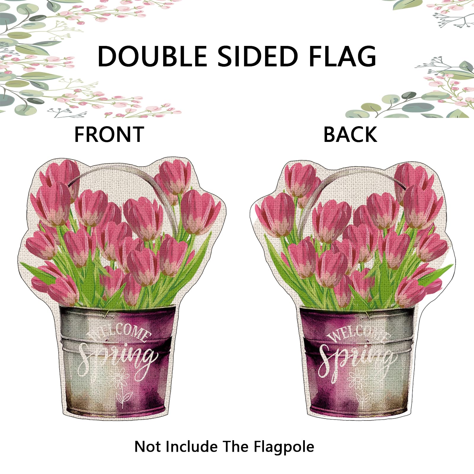 GPGHE Spun polyester flag withstands weather and UV fade for year-round garden charm.