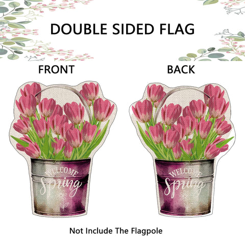 GPGHE Spun polyester flag withstands weather and UV fade for year-round garden charm.