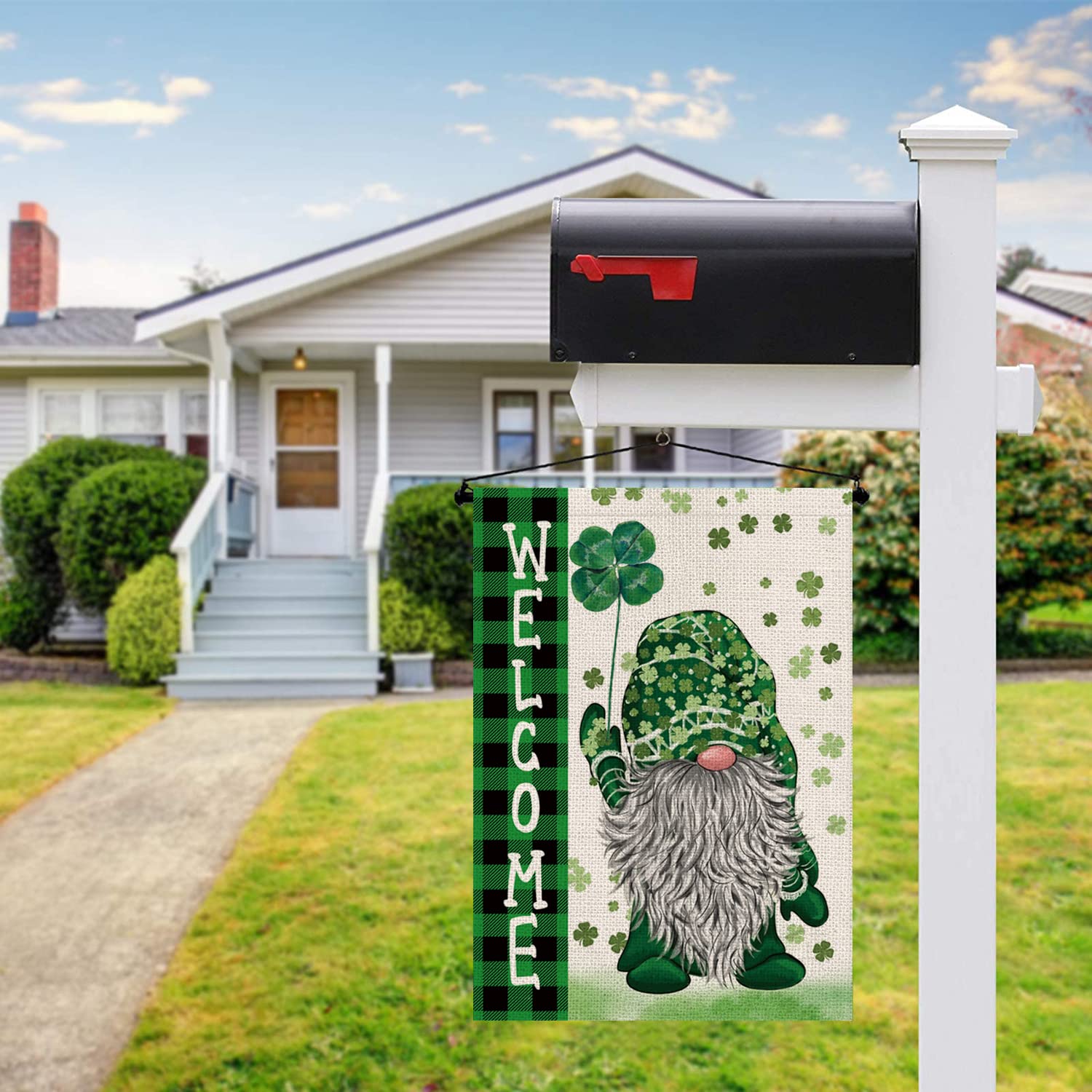 Flag features a double-sided design for clear viewing from all angles.