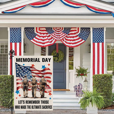 GPGHE veteran-themed vertical flag ideal for front door entrances.
