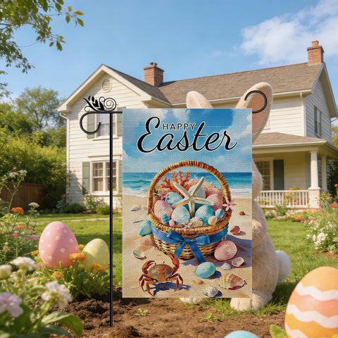 GPGHE Weather-resistant Easter flag withstands sun and rain