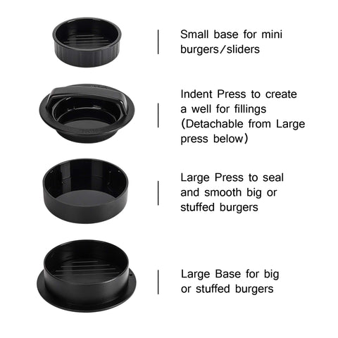 GPYG nonstick material ensures easy release and clean patties.