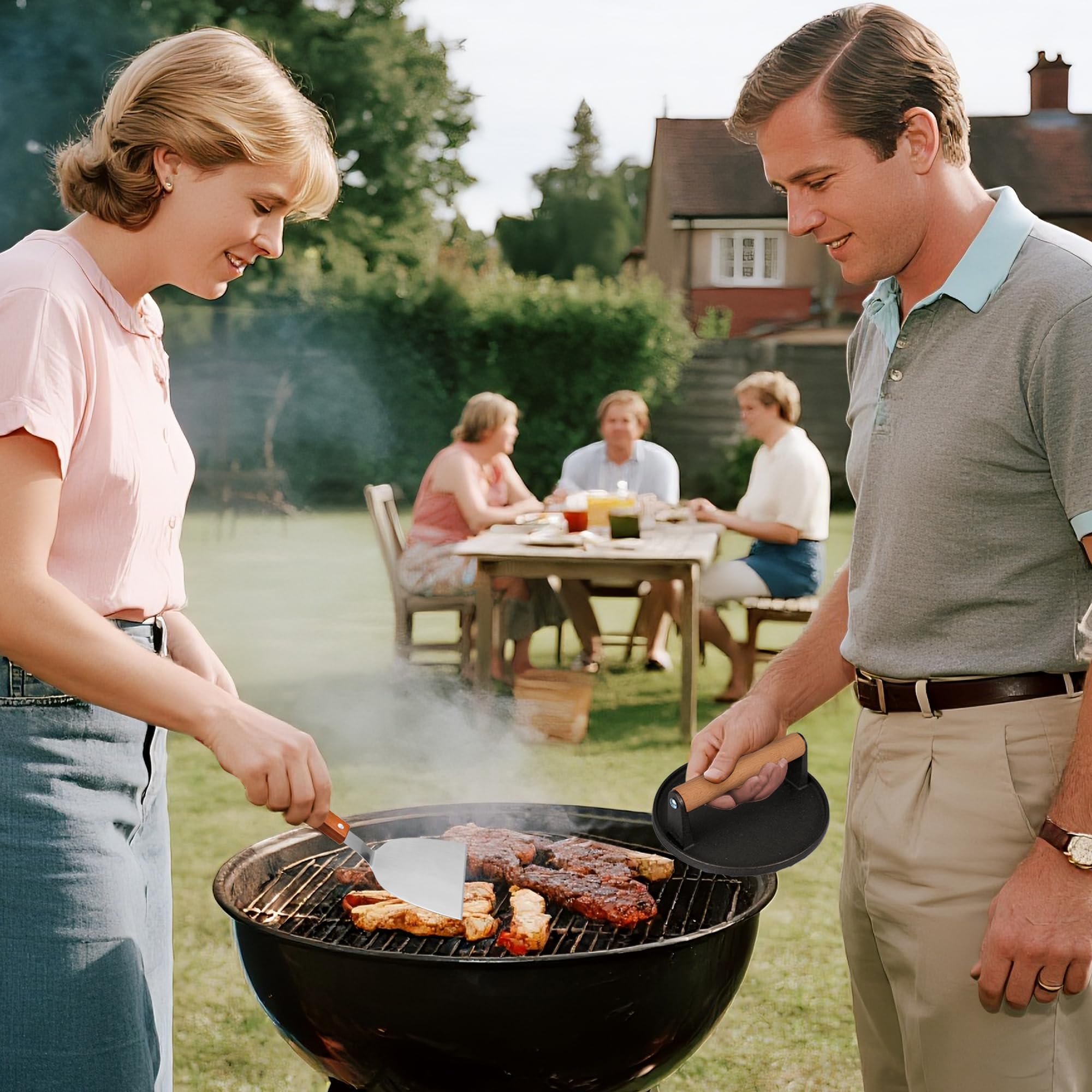 GPYG outdoor grill-ready setup for backyard burgers