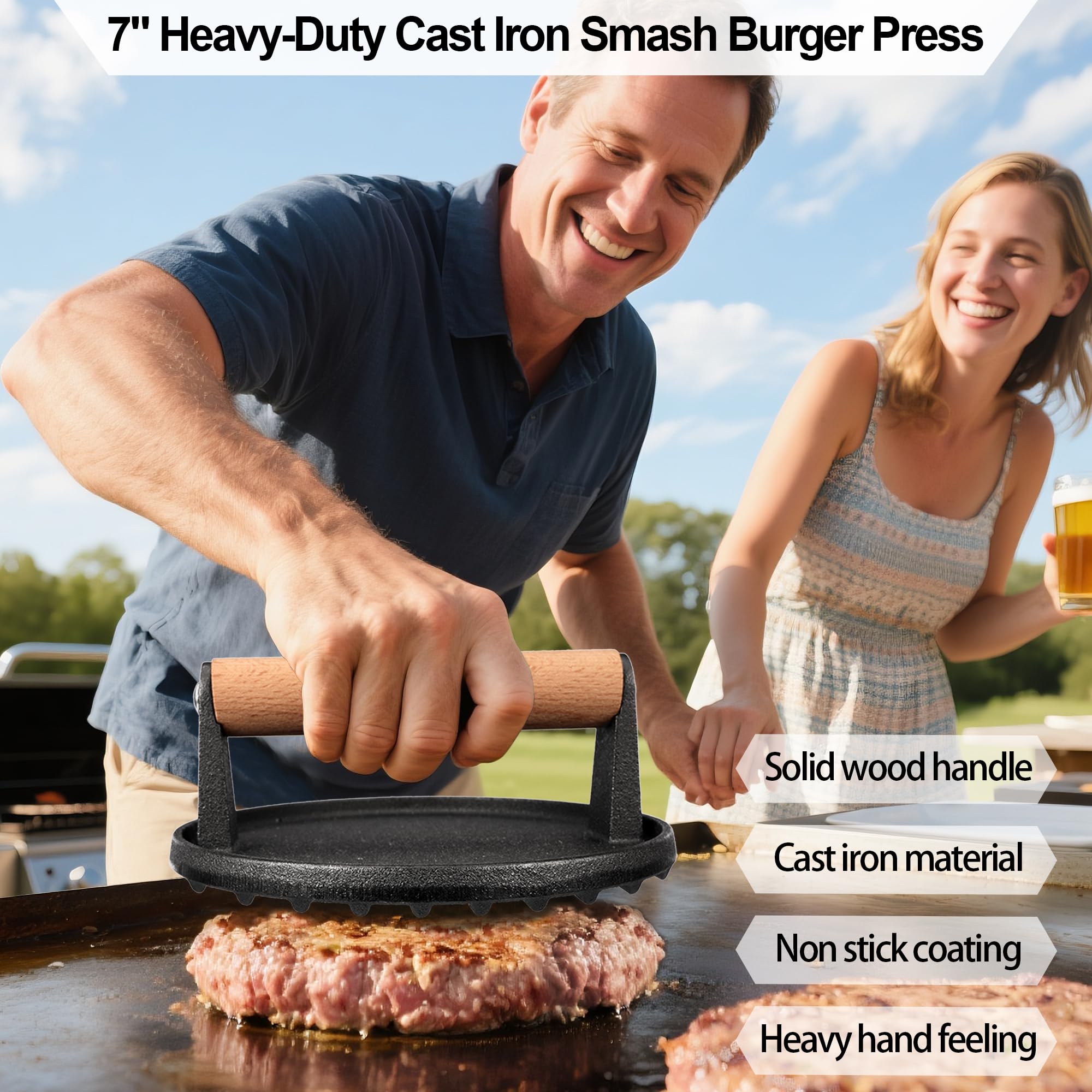 GPYG stainless steel spatula with sharp edge for easy patty lift